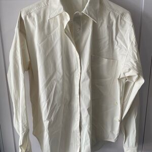 Good American Ivory Button Down Shirt